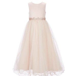 Chantilly Place Little Girls  Satin/Mesh Ball Gown